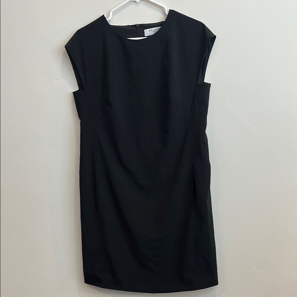 MM Lafleur Black Mini Dress with Sleek Design. Size 8.